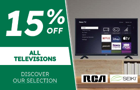 15% off all televisions