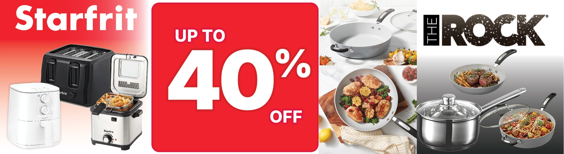 Up to 40% on Starfrit & The Rock