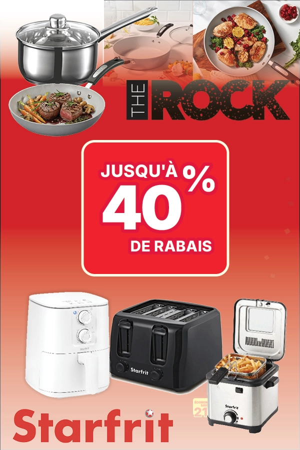 Jusqu'&agrave; 40% de rabais sur Starfrit & The Rock