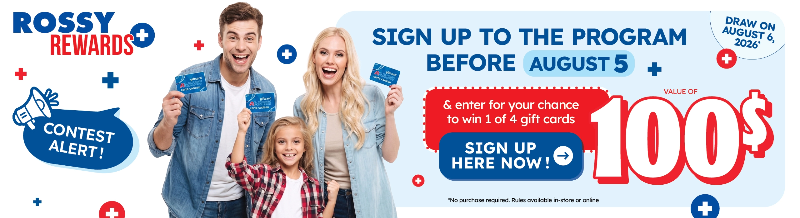 Win 100$ gift card with our loyalty program
