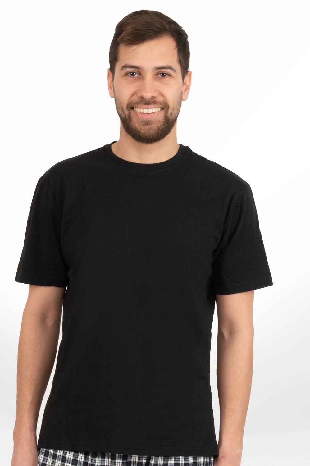 100% Cotton, short sleeve, crew neck t-shirt - Black