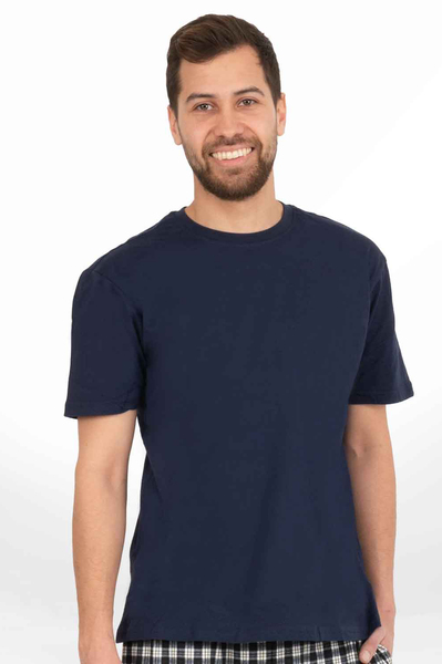 100% Cotton, short sleeve, crew neck t-shirt - Navy