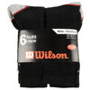 Wilson - Chaussettes de sport, paq. de 6 - Noir, gris et rouge