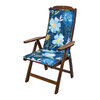 FLORAL collection - High-back chair pad, Lake flowers