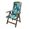 FLORAL collection - High-back chair pad, Tropical jungle