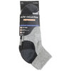 Low cut performance cotton socks, 3 pairs - Grey, Charcoal, Black
