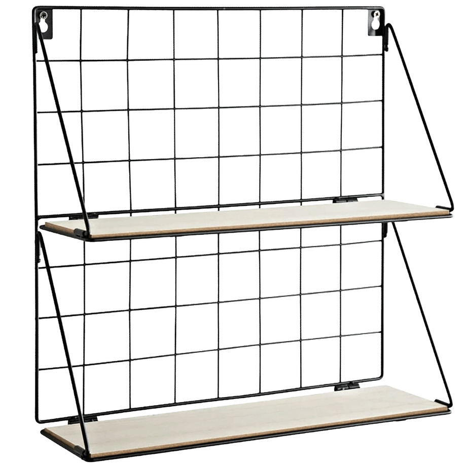 2-tier foldable wall shelf