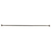 Henlé Pro - Telescopic curtain rod 48-84 in., 5/8 in. diam. in brushed nickel with ball ends - 2