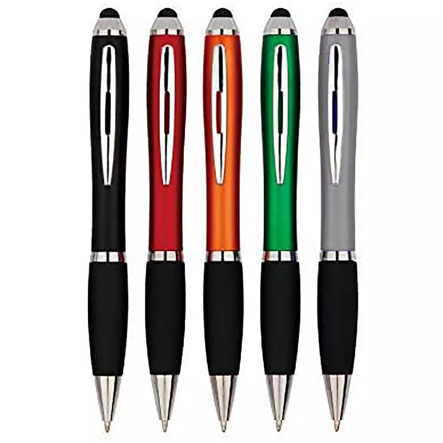 2in1 Touchscreen stylus and ballpoint pens, pk. of 5