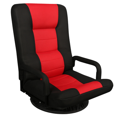 360 degree swivel gaming floor chair with foldable & adjustable backrest