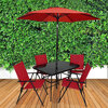 Pompei - Outdoor patio dining set with umbrella, 6 pcs - 2