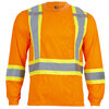 Jackfield - High visibility long sleeve t-shirt, orange, medium (M)