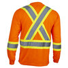 Jackfield - T-shirt manches longues, haute visibilité, orange, grand (G) - 2