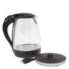 Hauz Basics - Illuminating glass kettle, 1.7L, black - 2