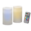 2-piece LED candle set with remote control