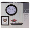 3 piece customizable wall decor set with shelf, clock and frame - 2