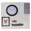 3 piece customizable wall decor set with shelf, clock and frame - 3