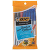 BIC - Round Stic Grip medium point ball pens, pk. of 8