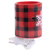 Pluggable holiday wax warmer giftset - red buffalo plaid  - 3 scents included - 2