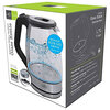 Hauz Basics - Illuminating glass kettle, 1.7L, stainless steel - 3