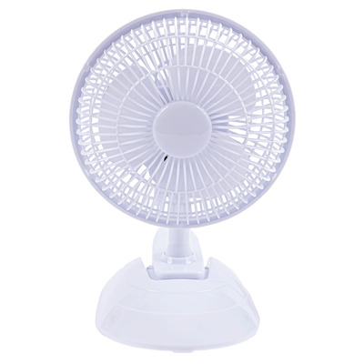 6" Clip-on and desk fan, White