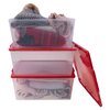 Set of 3 clear storage totes, 19.4L