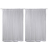 Two semi-sheer voile panels with rod pocket, 54"x63", white