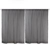Two semi-sheer voile panels with rod pocket, 54"x63", grey