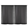 Two semi-sheer voile panels with rod pocket, 54"x63", black