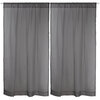 Two semi-sheer voile panels with rod pocket, 54"x84", grey