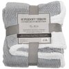 Super soft chevron throw with sherpa backing, 50"x60", grey - 2