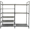 6-tier stackable metal shoe rack with boot shelves - 27 pairs - 2