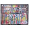 Set of 100 designer wax crayons