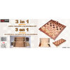 3-in-1 wooden chess, checkers & backgammon set - 4