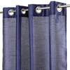 Faux silk panel with grommets, 54"x63", marine blue - 2