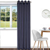 Faux silk panel with grommets, 54"x84", marine blue
