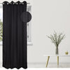 Vania, jacquard curtain with metal grommets, 54"x84", black