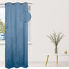 Geo room darkening curtain with metal grommets, 38"x84", blue