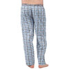 Yves Martin - Pantalon de sommeil en flanelle pour hommes, carreaux bleu, grand (G) - 2