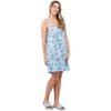 Women's slip nightgown, aqua floral, large (L) - 2