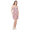 Women's slip nightgown, pink floral, medium (M)