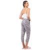 Capri length jogger style pyjama pants, grey hearts, small (S) - 3