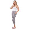 Capri length jogger style pyjama pants, grey hearts, medium (M)