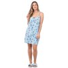 Women's slip nightgown, aqua floral, medium (M)