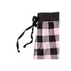 Stretch knit jogger style pajama pants, pink/black plaid, small (S) - 3