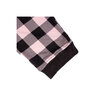 Stretch knit jogger style pajama pants, pink/black plaid, medium (M) - 4