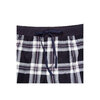 Stretch knit jogger style pajama pants, navy plaid, small (S) - 2