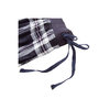 Stretch knit jogger style pajama pants, navy plaid, small (S) - 3