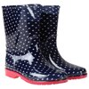 Rubber rain boots - Navy polka dots, size 13 - 2