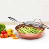 Gotham Steel - Hammered copper 12" fry pan with glass lid - 2